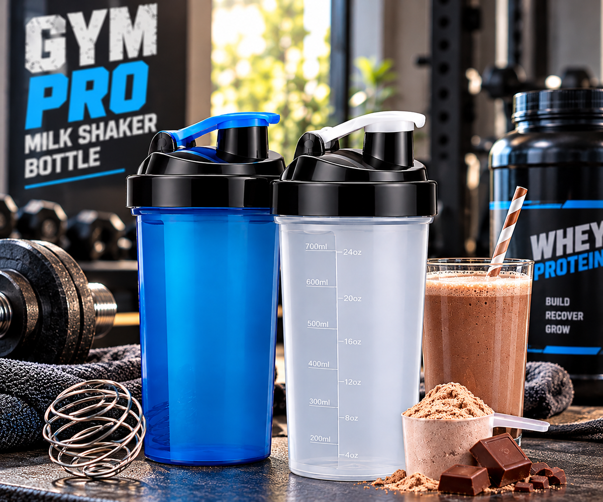 GYM PRO Protein Shaker Bottle 750ml | Milk Shake Mixer Bottle with Flip Lid