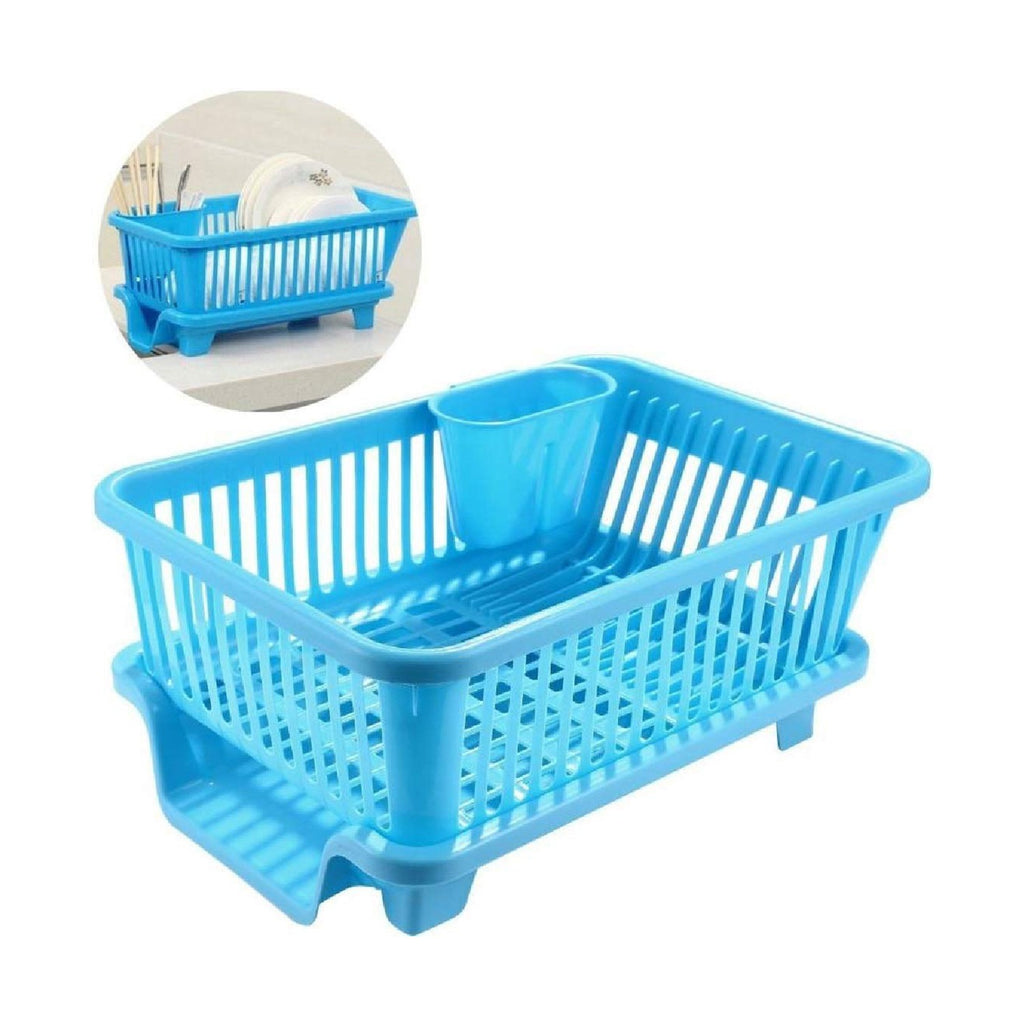Plastic Dish Drying Rack, Cutlery Holder, Glass & Bowl Storage | Space Saving Dish Rack